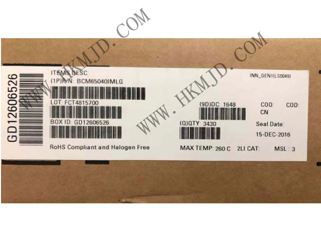 BROADCOM BCM65040 BCM65040IMLG 接口 - 驅(qū)動器，接收器，收發(fā)器