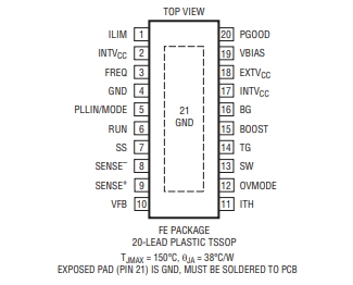 LINEAR(凌特) LTC3769EFE 60V、低 IQ、同步升壓型轉(zhuǎn)換器控制器