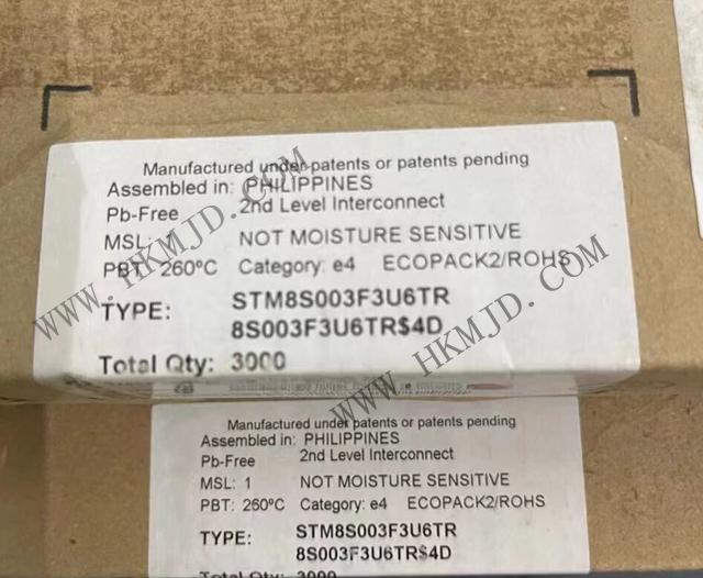 供應(yīng)8位微控制器 STM8S003F3U6TR 具有8 KB Flash、16 MHz CPU和集成EEPROM