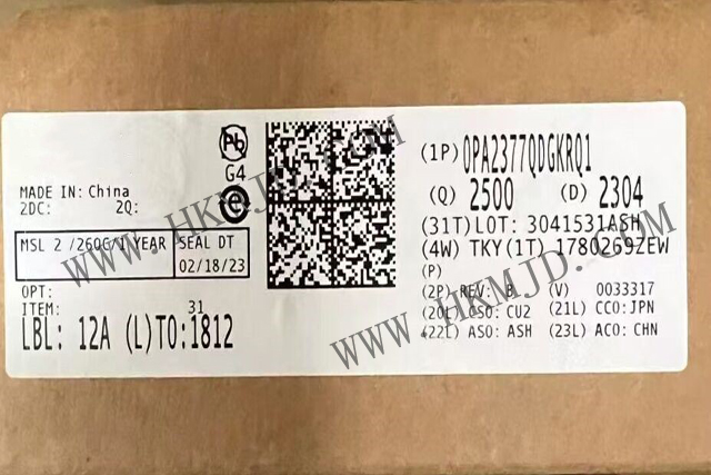 汽車放大器_OPA2377QDGKRQ1_軌到軌輸入/輸出、低噪聲、5MHz CMOS 運算放大器