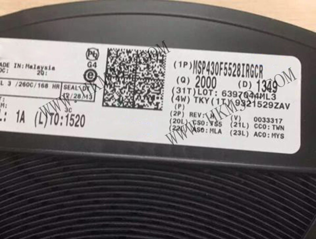 【TI 16位微控制器】MSP430F5528IRGCR：25MHz、128KB 閃存、8KB SRAM（MCU）